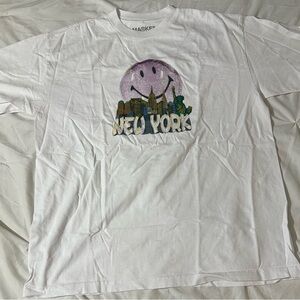 Market Studios Men’s Heavyweight White New York Graphic T-Shirt Size Large